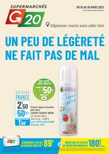 Catalogue G20, 15/03/2023 - 26/03/2023, Un peu de légèreté ne fait pas de mal, 20 pages Prospectus G20 en cours, "Un peu de légèreté ne fait pas de mal", 20 pages
