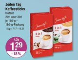 Kaffeesticks von Jeden Tag im aktuellen V-Markt Prospekt für 1,29 €