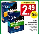 Sensations Katzennahrung im Angebot bei WEZ in Löhne Sensations Katzennahrung Angebote von Felix bei WEZ Löhne für 2,49 €