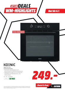Backofen im MediaMarkt Saturn Prospekt "LET'S GO! DEALS WM-HIGHLIGHTS" mit 18 Seiten (Karlsruhe)
