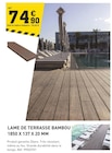 Lame de terrasse bambou 1850 x 137 x 20 mm à Tout Faire dans Gilley