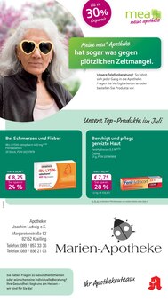 mea - meine apotheke Prospekt der KW 27 "Unsere Juli-Angebote" Aktueller mea - meine apotheke Prospekt "Unsere Juli-Angebote" Seite 1 von 4 Seiten