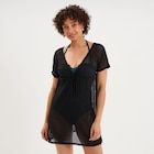 Promo Robe de plage ajourée col V noir femme à 16,09 € dans le catalogue La Halle à Haguenau