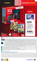 Prix et réduction Nintendo Switch dans le prospectus Carrefour en cours Offre Nintendo Switch dans le catalogue Carrefour du moment à la page 21
