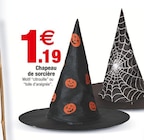 Chapeau de sorcière - Bazarland à Nancy Chapeau de sorcière en promo chez Bazarland Nancy à 1,19 €