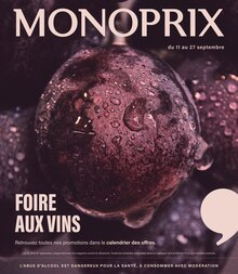 Catalogue de la semaine "MONOPRIX" avec 1 pages, valide du 11/09/2026 au 27/09/2026 pour Dunkerque et alentours Prospectus de la semaine "MONOPRIX" avec 1 pages, valide du 11/09/2026 au 27/09/2026 pour Dunkerque et alentours