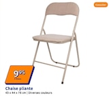 Chaise pliante en promo chez Action Reims à 9,95 €