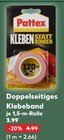 Doppelseitiges Klebeband im Angebot bei Kaufland in Cottbus Doppelseitiges Klebeband Angebote von Pattex bei Kaufland Cottbus für 3,99 €