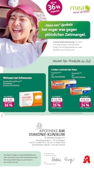Aktueller mea - meine apotheke Prospekt (Stuttgart, 4 Seiten zum blättern mea - meine apotheke Prospekt Unsere Juli-Angebote mit 4 Seiten