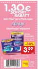 Slipeinlagen im Netto Marken-Discount Prospekt Slipeinlagen von Always im aktuellen Netto Marken-Discount Prospekt für 3,29 €