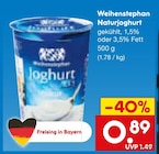 Naturjoghurt 1,5% Fett Angebote von Weihenstephan bei Netto Marken-Discount Weiden für 0,89 €