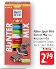 Mini Bunter Mix im Angebot bei EDEKA in Homburg Mini Bunter Mix Angebote von Ritter Sport bei EDEKA Homburg für 2,79 €