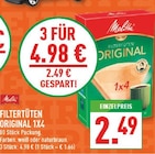 Aktuelles Filtertüten Original 1x4 Angebot bei Marktkauf in Bielefeld ab 4,98 €