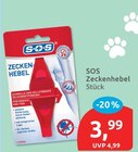 Zeckenhebel von SOS für 3,99 € bei budni im Angebot Zeckenhebel von SOS im aktuellen budni Prospekt