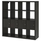 Regal mit 4 Einsätzen schwarzbraun im Angebot bei IKEA in Neuss Regal mit 4 Einsätzen schwarzbraun Angebote von KALLAX bei IKEA Neuss für 179,00 €