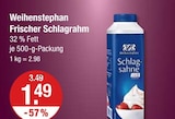 Frischer Schlagrahm von Weihenstephan im aktuellen V-Markt Prospekt für 1,49 €