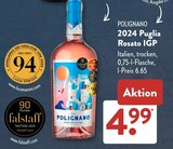 2024 Puglia Rosato IGP im ALDI SÜD Prospekt 2024 Puglia Rosato IGP von Polignano im aktuellen ALDI SÜD Prospekt für 4,99 €