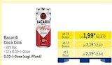 Aktuelle Bacardi Angebote bei METRO in Düsseldorf Aktuelles Bacardi Coca Cola Angebot bei METRO in Düsseldorf ab 2,37 €