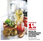 Promo Bocal de conservation 4cl à 1,49 € dans le catalogue Super U à Gennes