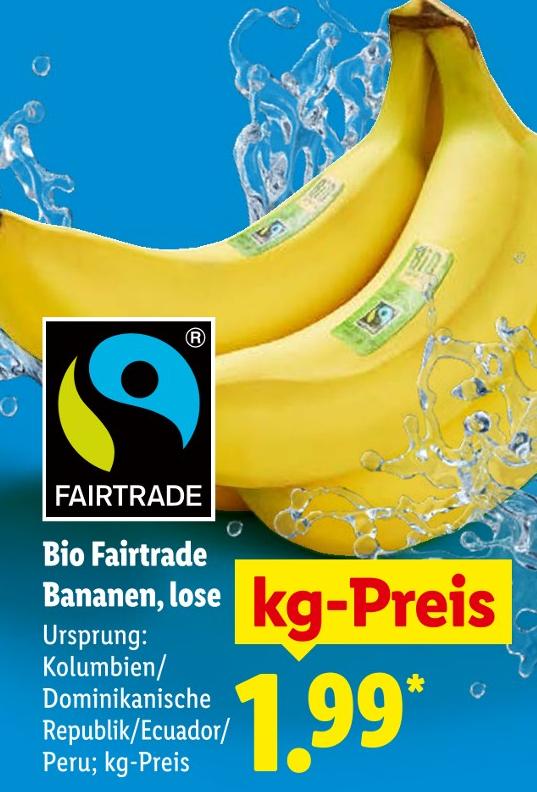Bio Fairtrade Bananen