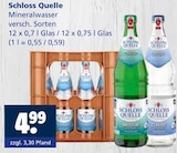 Mineralwasser im Angebot bei Getränkewelt in Wuppertal Mineralwasser Angebote von Schloss Quelle bei Getränkewelt Wuppertal für 4,99 €