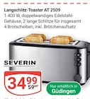 Langschlitz-Toaster AT 2509 im Angebot bei GLOBUS in St. Ingbert Langschlitz-Toaster AT 2509 Angebote von Severin bei GLOBUS St. Ingbert für 34,99 €