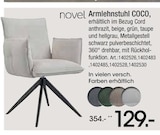 Armlehnstuhl COCO von novel für 129,00 € bei Zurbrüggen im Angebot Armlehnstuhl COCO von novel im aktuellen Zurbrüggen Prospekt