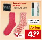 Kuschelsocken, 3er Pack von Spirit für 4,99 € bei Netto Marken-Discount im Angebot Kuschelsocken, 3er Pack von Spirit im aktuellen Netto Marken-Discount Prospekt