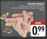 E center Dinkelsbühl - Hausmacher Bratwurst Angebot im Prospekt Hausmacher Bratwurst bei E center im Dinkelsbühl Prospekt für 0,99 €