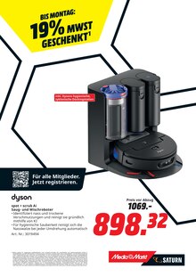Staubsauger im aktuellen MediaMarkt Saturn Prospekt (Mainz) Staubsauger im MediaMarkt Saturn Prospekt "BIS MONTAG: 19% MWST GESCHENKT" mit 21 Seiten (Mainz)