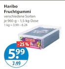 Aktuelle Haribo Angebote bei V-Markt in Augsburg Aktuelles Fruchtgummi Angebot bei V-Markt in Augsburg ab 5,99 €