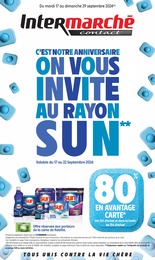 Catalogue Intermarché "C'EST NOTRE ANNIVERSAIRE ON VOUS INVITE AU RAYON SUN" à Lussat et alentours, 12 pages, 17/09/2024 - 29/09/2024