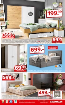 Boxspringbett im aktuellen Segmüller Prospekt (München) Boxspringbett im Segmüller Prospekt "Segmüller Schlafen Spezial" mit 34 Seiten (München)