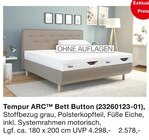 Tempur ARCTMBett Button bei Möbelzentrum Pforzheim im Pforzheim Prospekt für 2.578,00 €