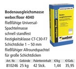 Bodenausgleichsmasse von Weber für 1,44 € bei Holz Possling im Angebot Bodenausgleichsmasse von Weber im aktuellen Holz Possling Prospekt