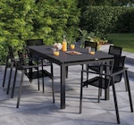 Promo Table de jardin extensible Galini aluminium coloris gris anthracite L. 180/242 x l. 100 x H. 76 cm GoodHome à 379,90 € dans le catalogue Castorama à Fresnes