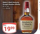 Kentucky Straight Bourbon Whisky Angebote von Maker's Mark bei GLOBUS Ludwigshafen für 19,99 €
