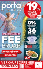 Aktueller porta Möbel Prospekt mit Steak, "BESSER GLEICH ZU PORTA", Seite 1