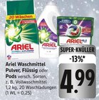 Waschmittel Pulver oder Flüssig oder Pods Angebote von Ariel bei E center Bruchsal für 4,99 €