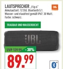 Lautsprecher Flip 6 im Angebot bei Marktkauf in Recklinghausen Lautsprecher Flip 6 Angebote von JBL bei Marktkauf Recklinghausen für 89,99 €