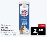 Frische Schlagsahne Angebote von Bären Marke bei Konsum Pirna für 2,49 €