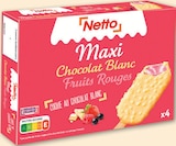 Maxi Bâtonnets Glacés Chocolat Blanc & Fruits Rouges - Netto en promo chez Netto Maxi Bâtonnets Glacés Chocolat Blanc & Fruits Rouges - Netto dans le catalogue Netto