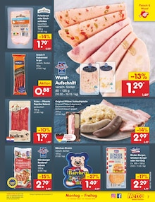 Wurst im aktuellen Netto Marken-Discount Prospekt (Karlsruhe) Wurst im Netto Marken-Discount Prospekt "Aktuelle Angebote" mit 65 Seiten (Karlsruhe)