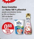 Cremefine oder 100% planzlich Angebote von Rama bei V-Markt Regensburg für 0,88 €