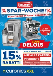 EURONICS EGN Prospekt für Oldenburg mit 1 Seite EURONICS EGN Prospekt "DēLonghi SPAR-WOCHE!" für Oldenburg, 1 Seite, 11.12.2023 - 17.12.2023