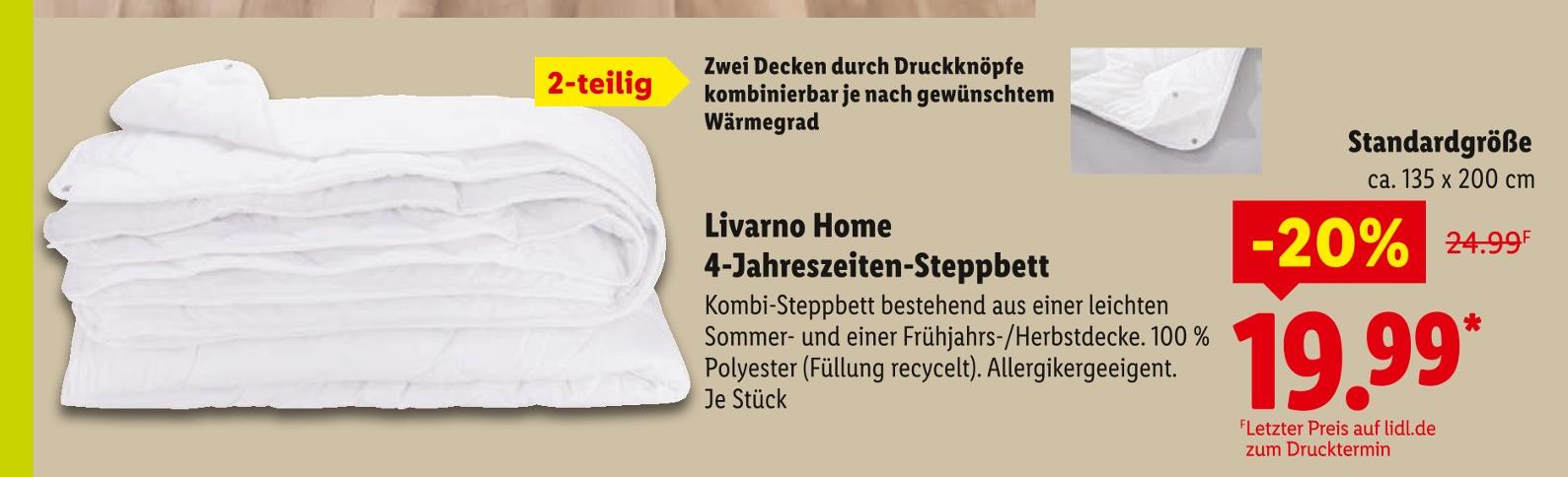 4-Jahreszeiten-Steppbett