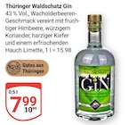 Aktuelles Thüringer Waldschatz Gin Angebot bei GLOBUS in Rostock ab 7,99 €
