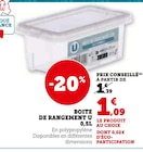 Boite de rangement 0,5L - U - Hyper U à Aix-en-Provence Boite de rangement 0,5L - U en promo chez Hyper U Aix-en-Provence à 1,09 €