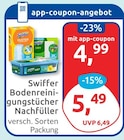 Bodenreinigungstücher Nachfüller von Swiffer für 4,99 € bei budni im Angebot Bodenreinigungstücher Nachfüller von Swiffer im aktuellen budni Prospekt