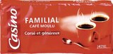 Café moulu Familial Corsé et généreux - CASINO - Casino Supermarchés à Issy-les-Moulineaux Café moulu Familial Corsé et généreux - CASINO en promo chez Casino Supermarchés Issy-les-Moulineaux à 5,55 €